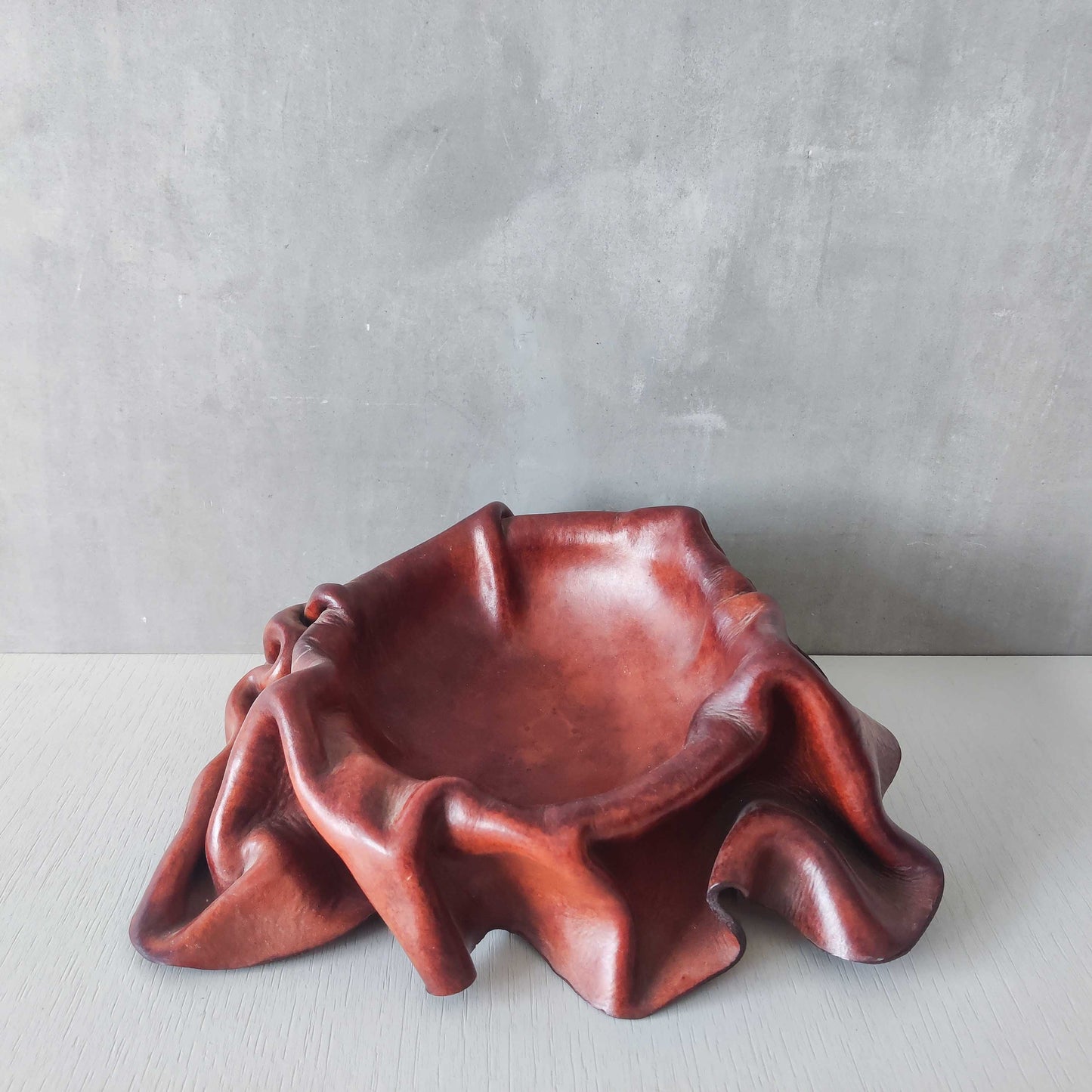 Vintage leather bowl