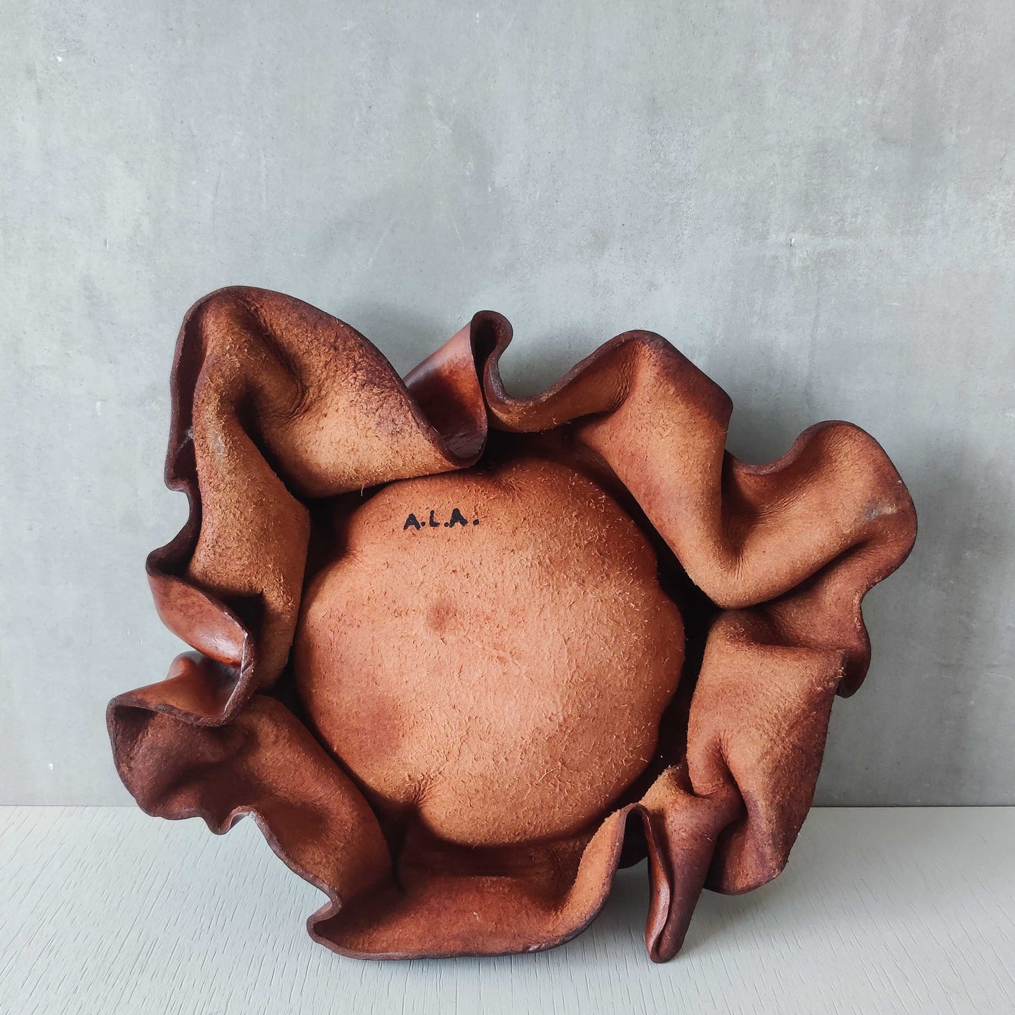 Vintage leather bowl