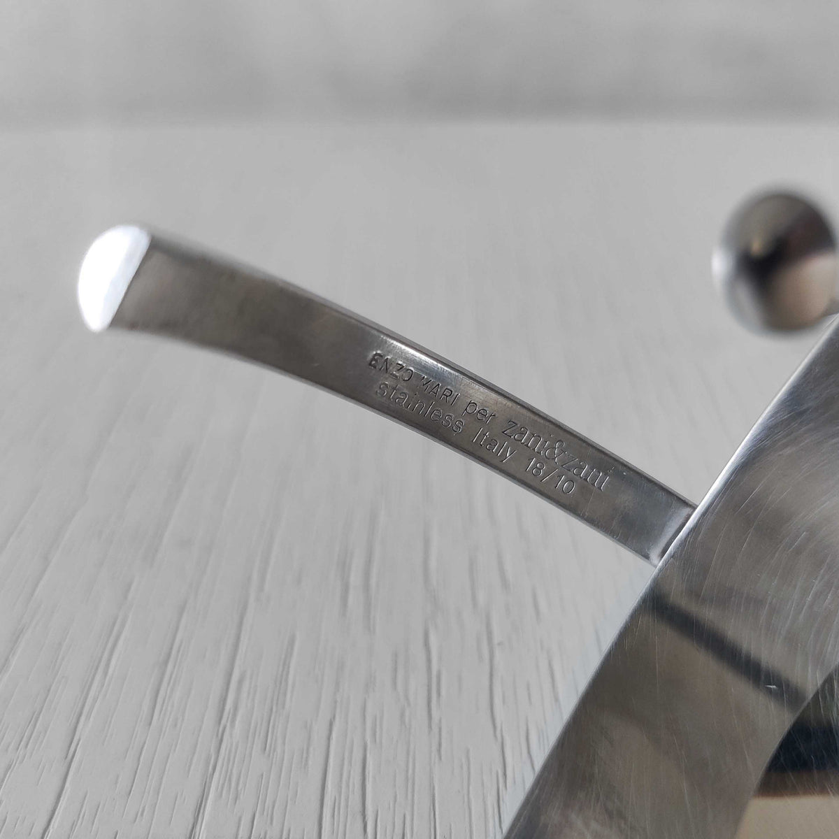 Enzo Mari for Zani & Zani 1980s Opasis salt cellar and spoon