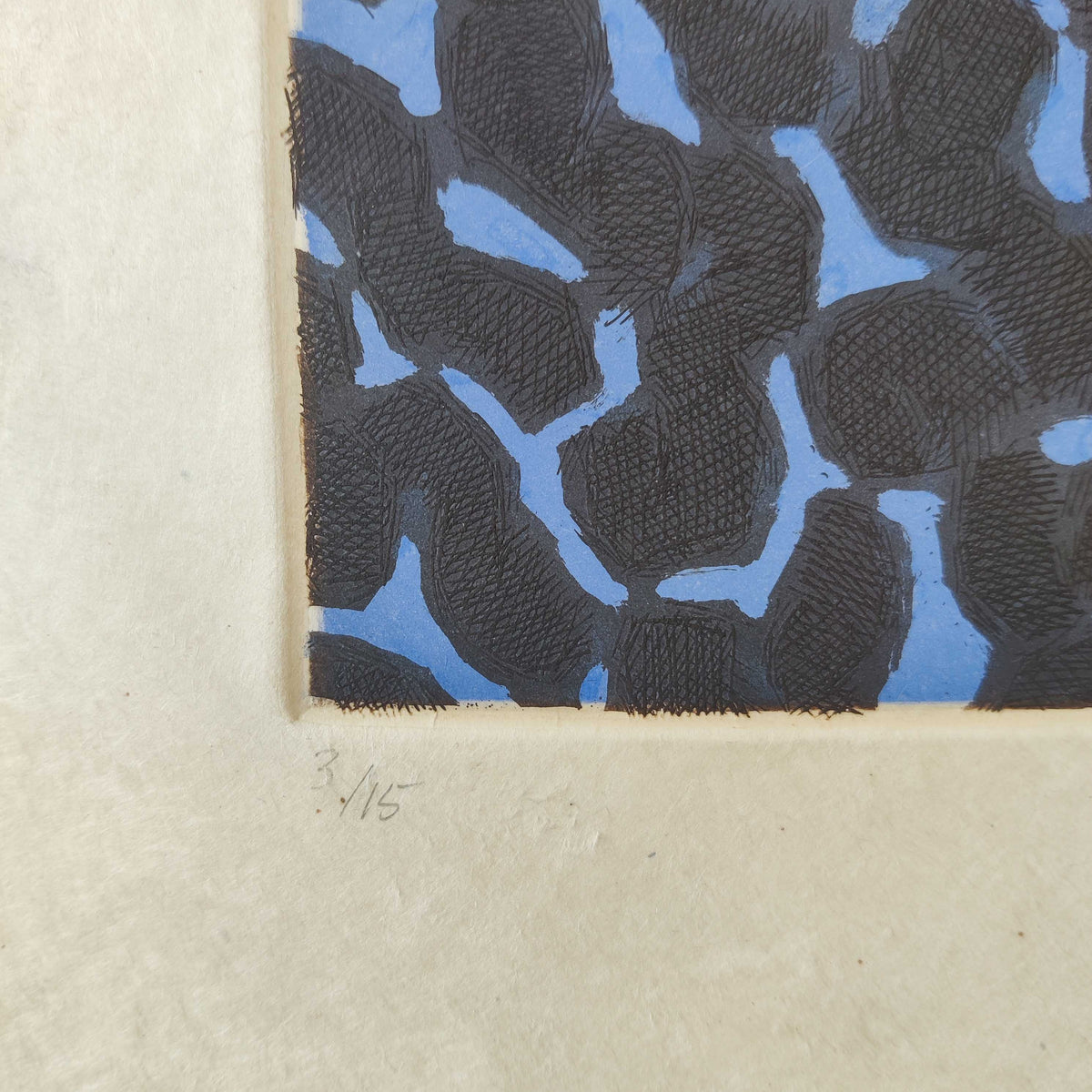 A 1985 framed etching by Yuko Shiraishi (b 1956)