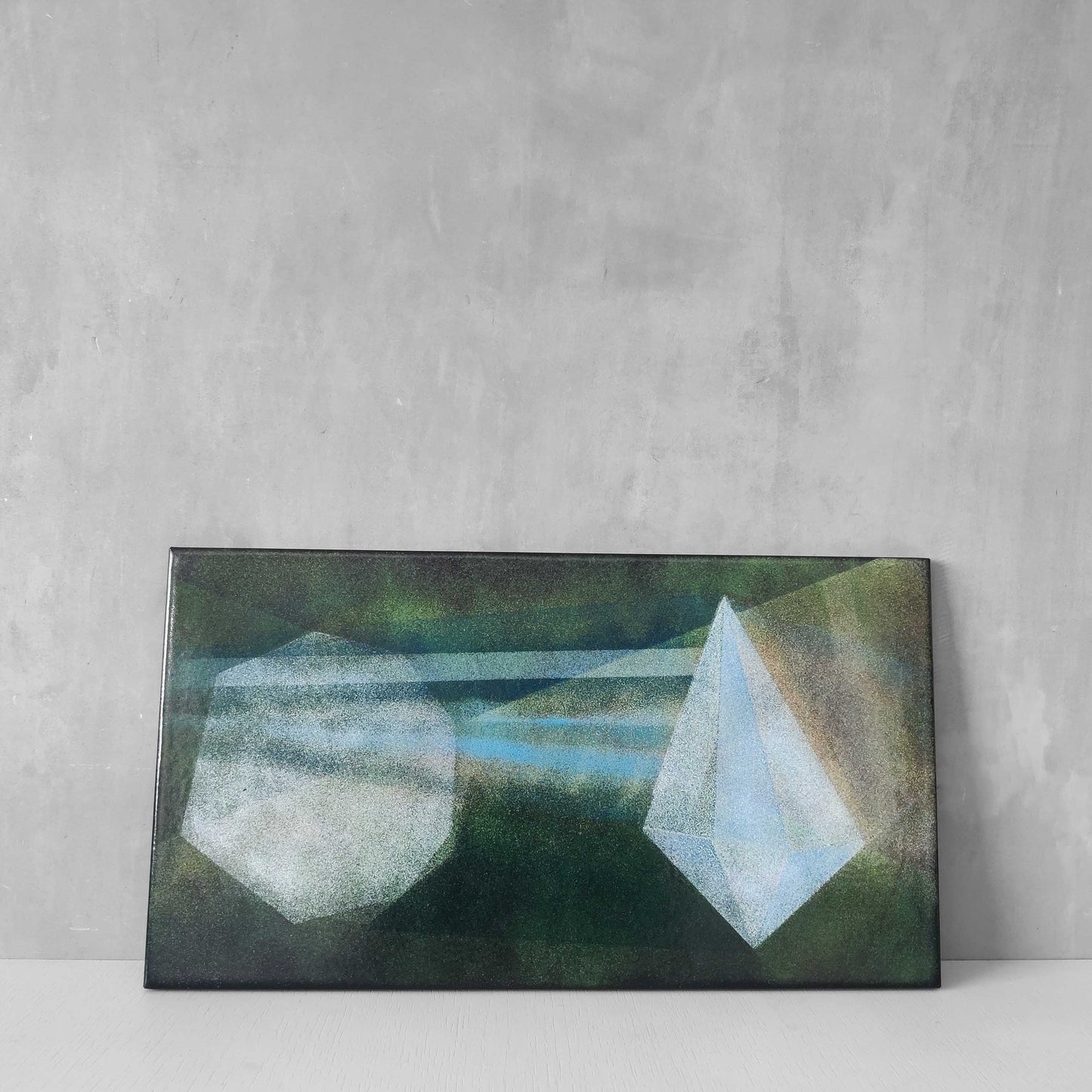 A 1970s abstract studio wall panel in vitreous enamel on steel by Vera Ronnen