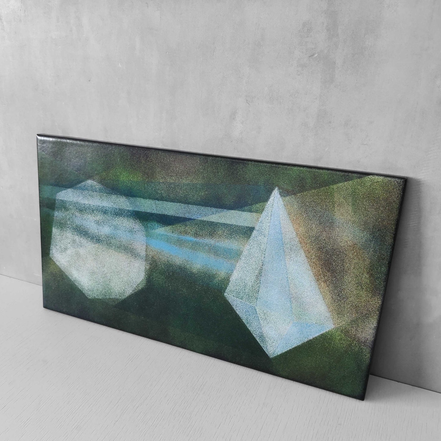 A 1970s abstract studio wall panel in vitreous enamel on steel by Vera Ronnen