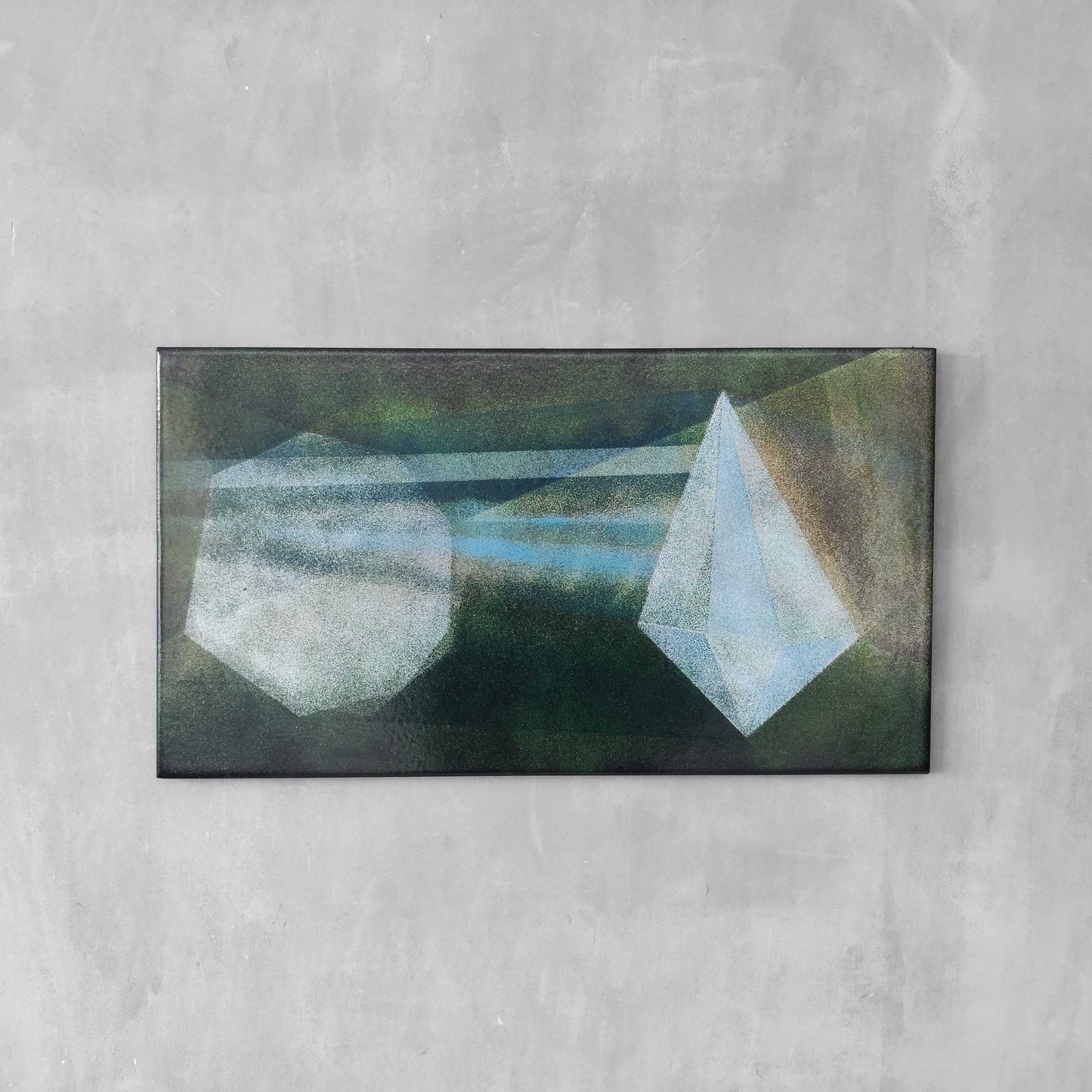 A 1970s abstract studio wall panel in vitreous enamel on steel by Vera Ronnen