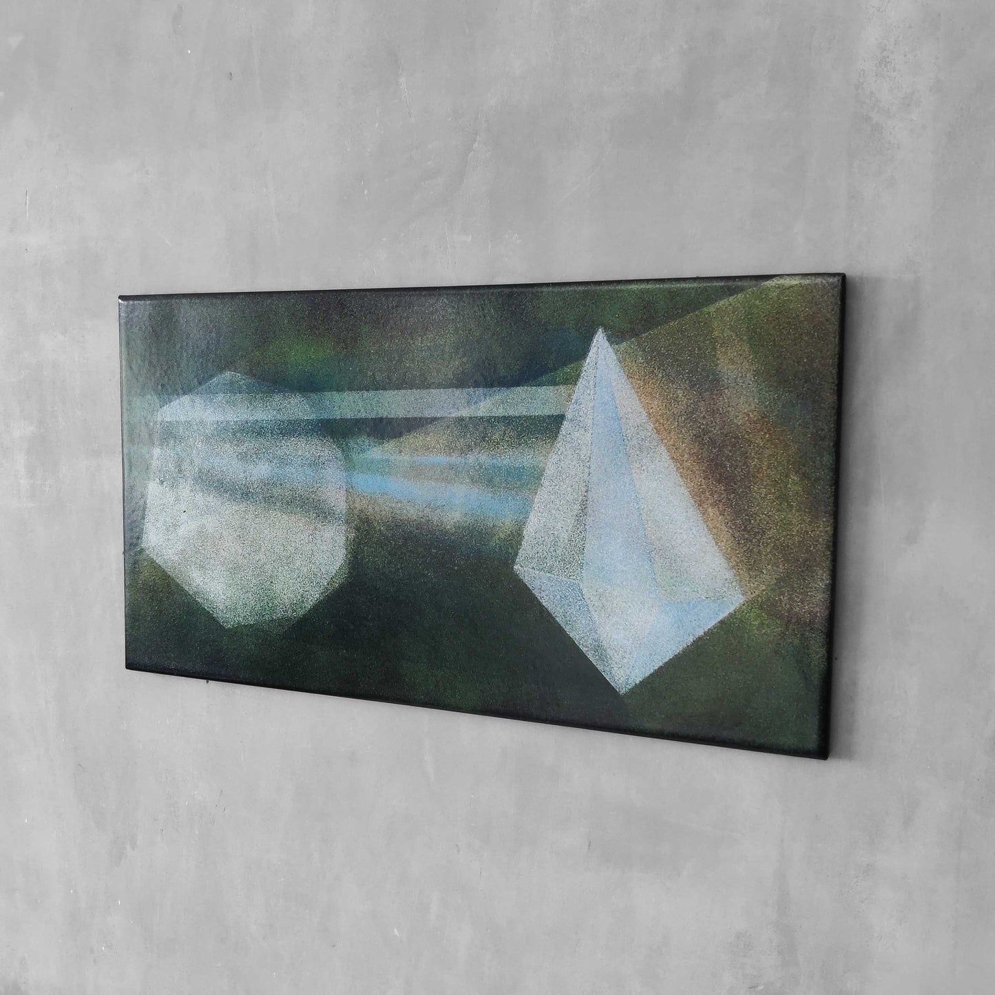 A 1970s abstract studio wall panel in vitreous enamel on steel by Vera Ronnen