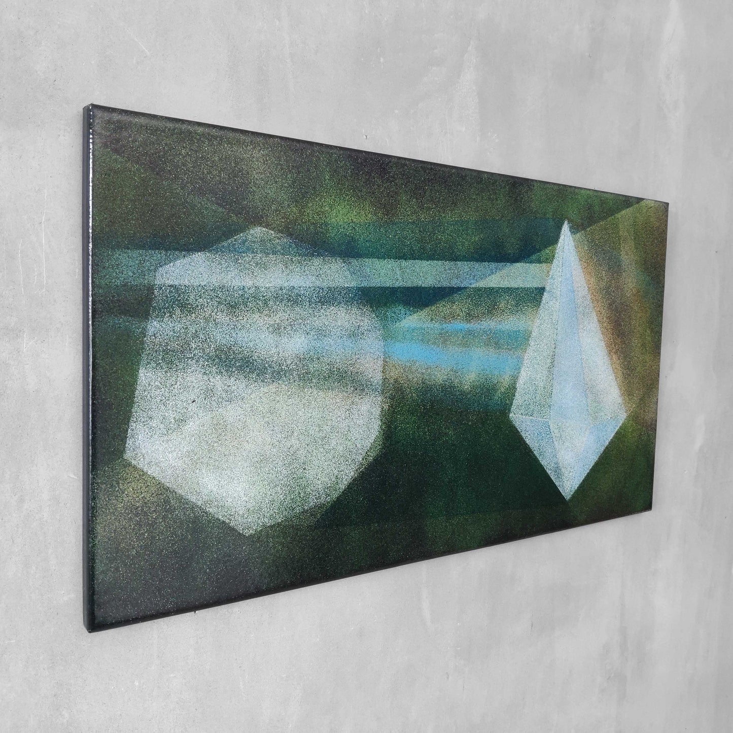 A 1970s abstract studio wall panel in vitreous enamel on steel by Vera Ronnen