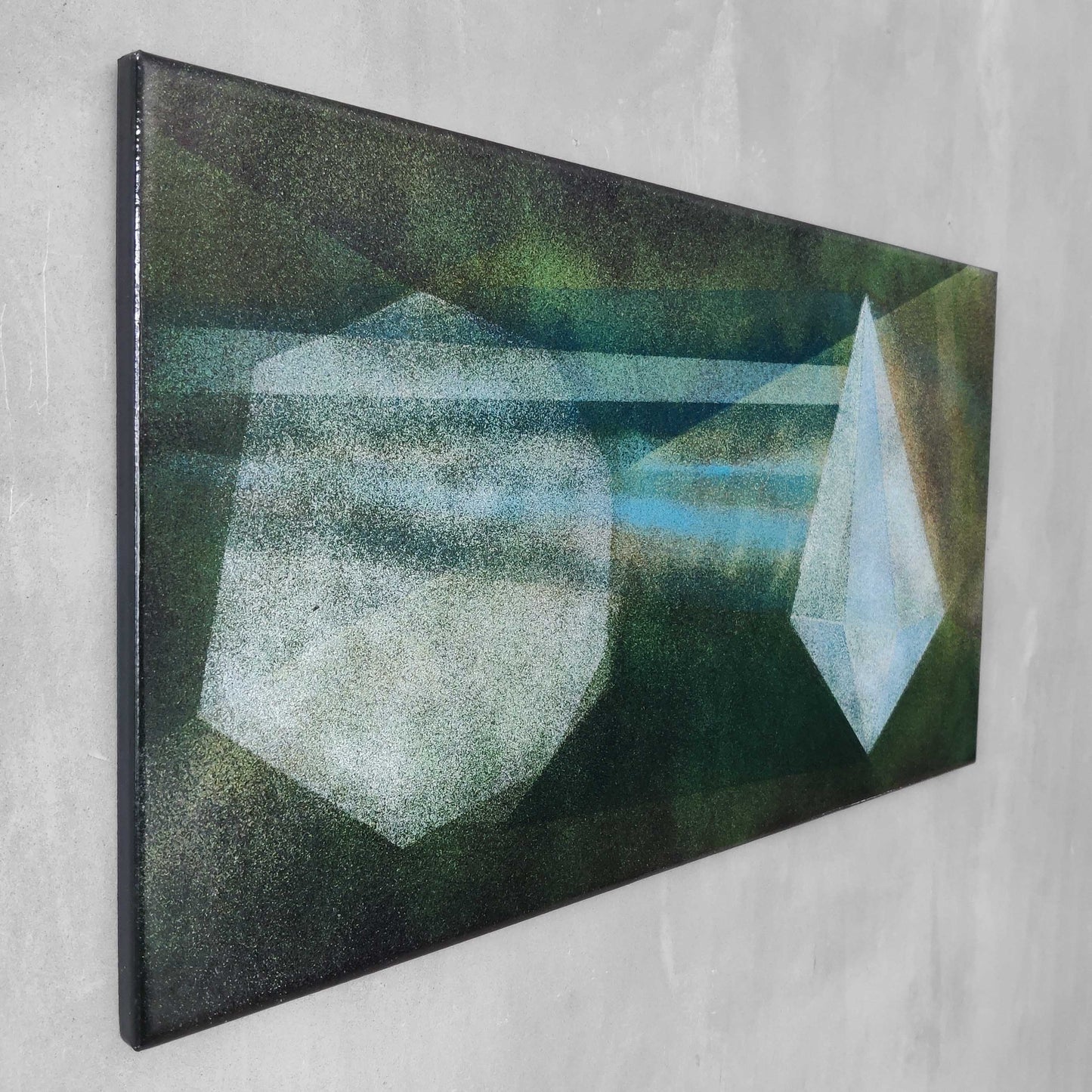 A 1970s abstract studio wall panel in vitreous enamel on steel by Vera Ronnen