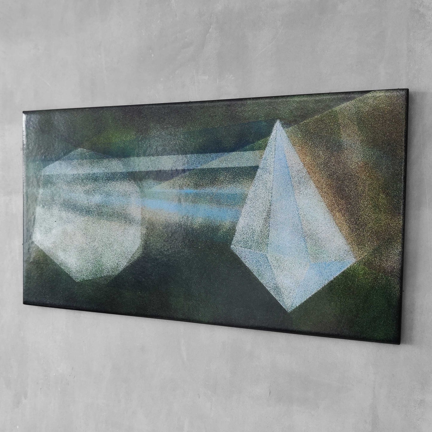 A 1970s abstract studio wall panel in vitreous enamel on steel by Vera Ronnen