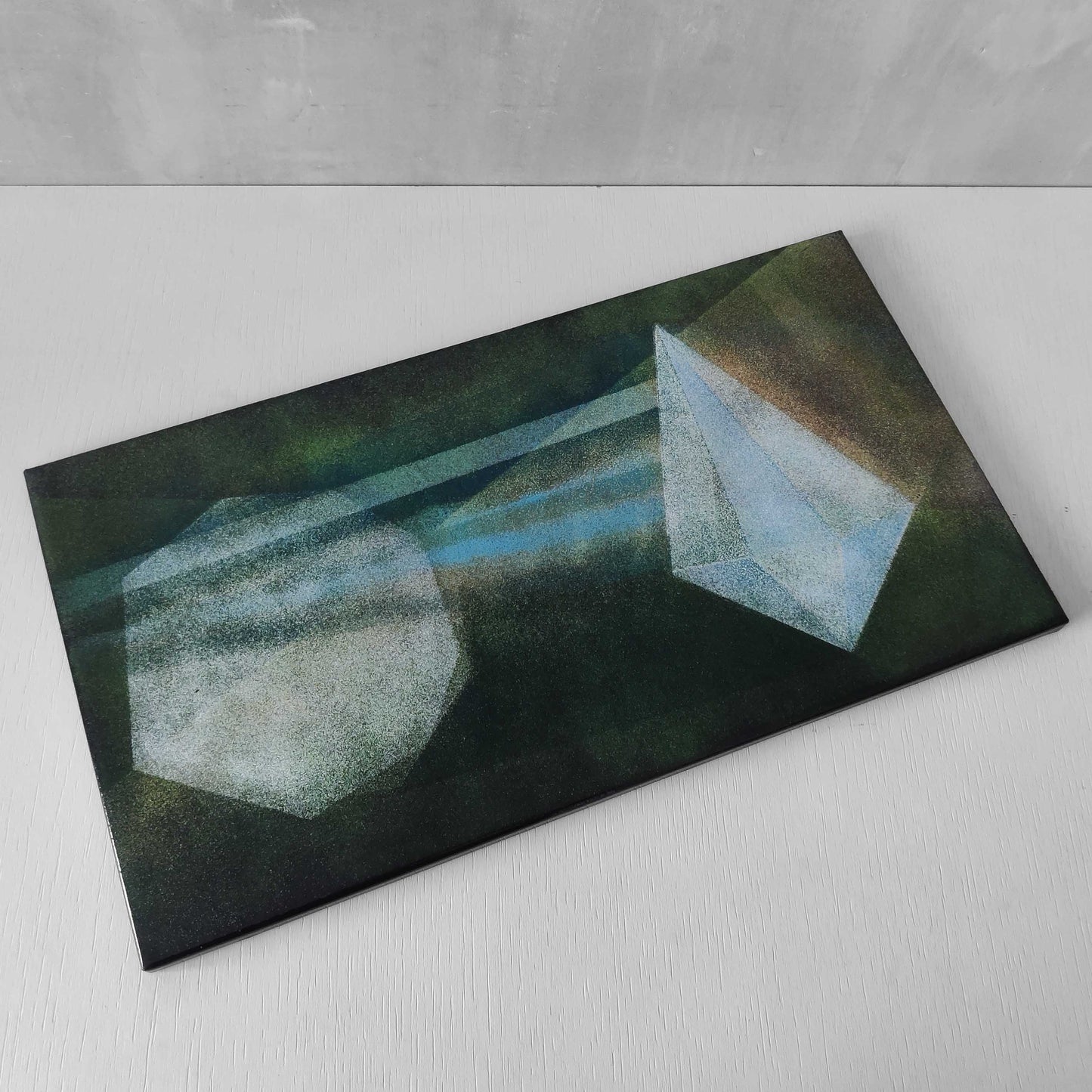 A 1970s abstract studio wall panel in vitreous enamel on steel by Vera Ronnen