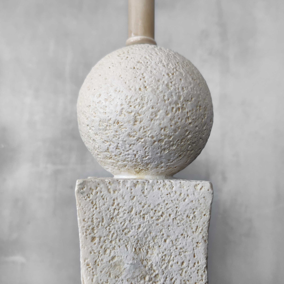 A pair of architectural sculptural postmodern table lamps
