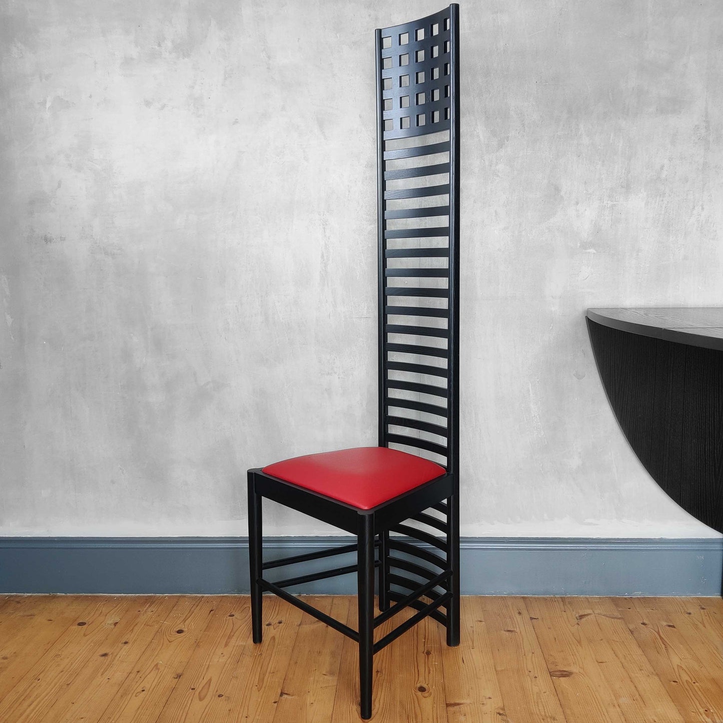 An ash high back Hill House chair after Charles Rennie Mackintosh