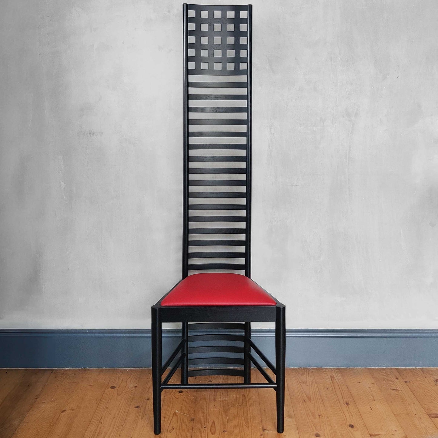 An ash high back Hill House chair after Charles Rennie Mackintosh