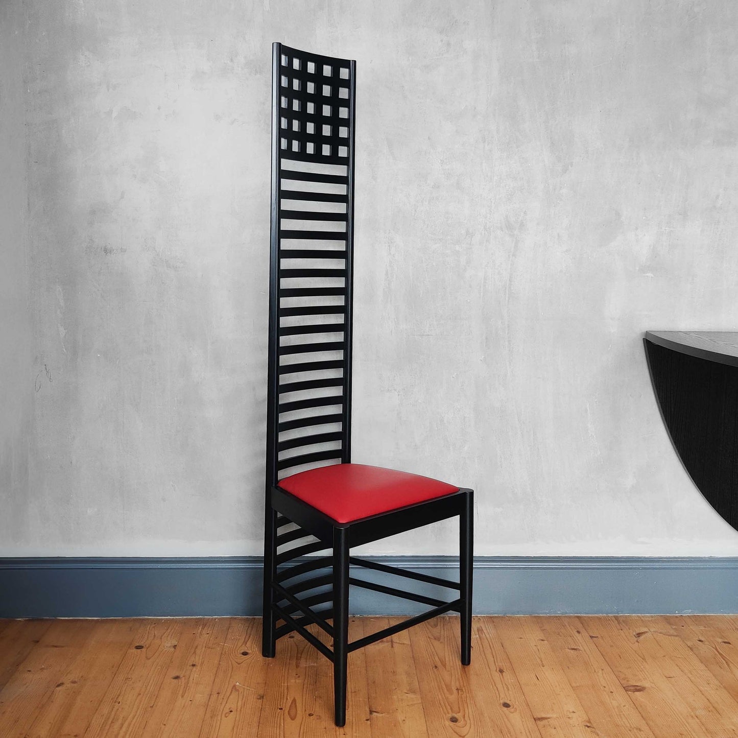 An ash high back Hill House chair after Charles Rennie Mackintosh