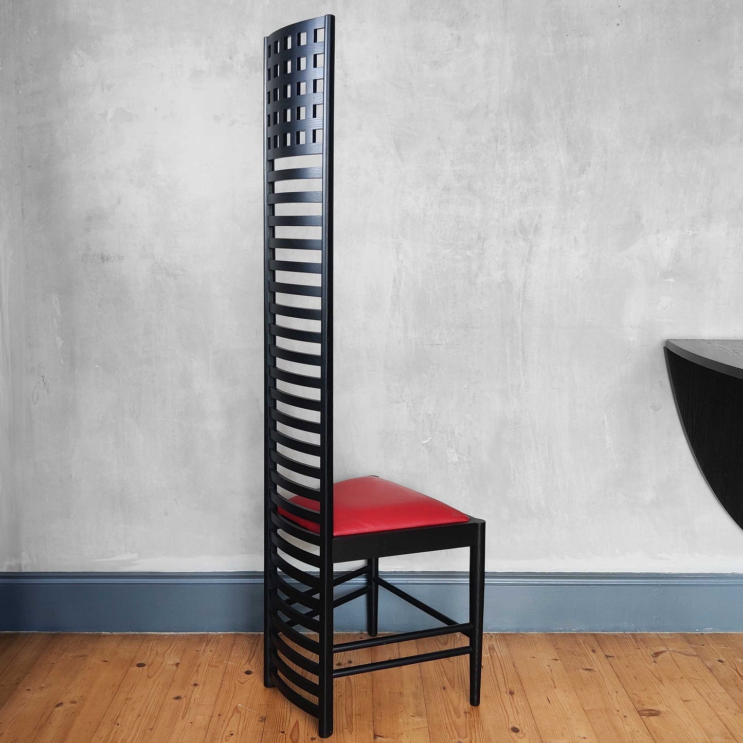 An ash high back Hill House chair after Charles Rennie Mackintosh
