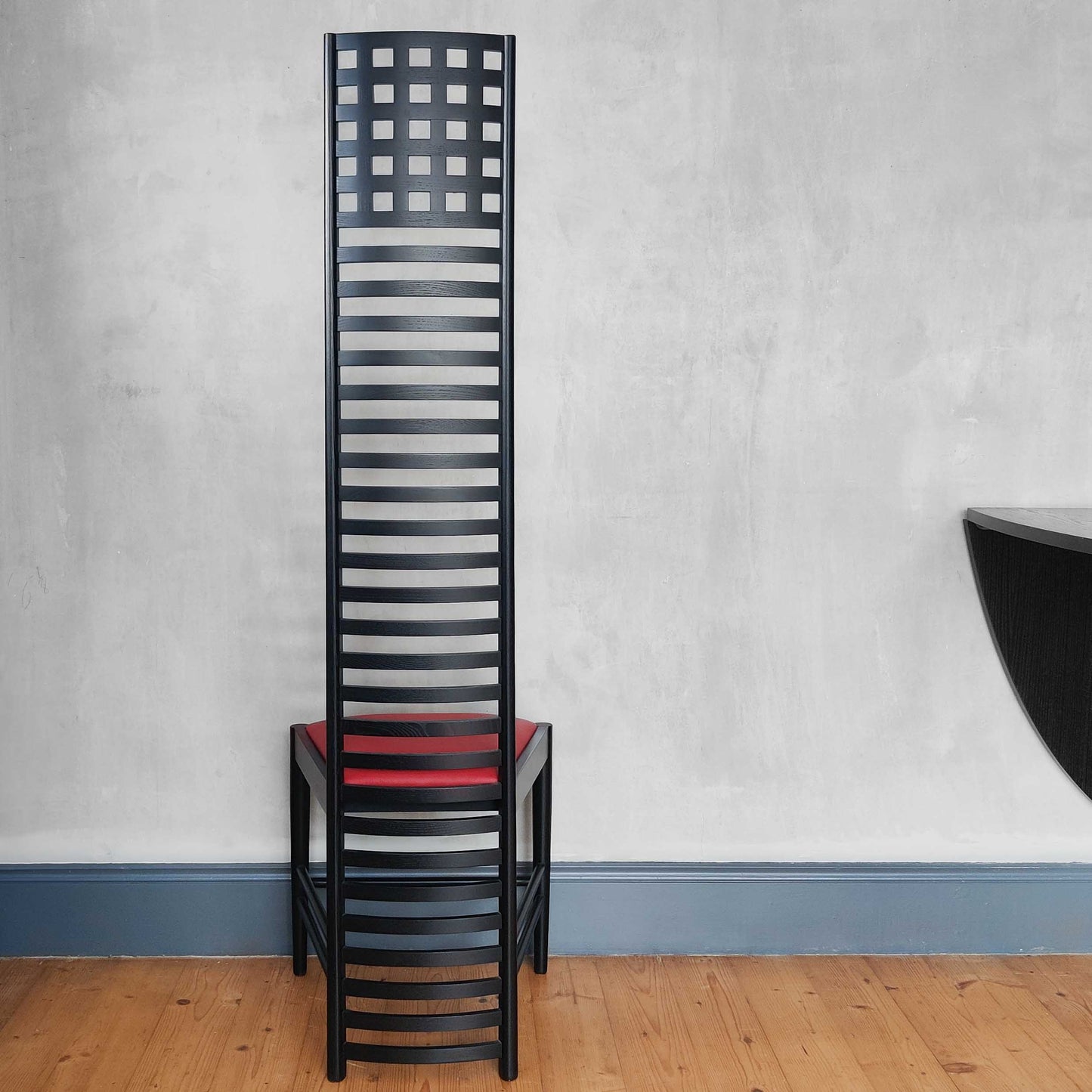 An ash high back Hill House chair after Charles Rennie Mackintosh