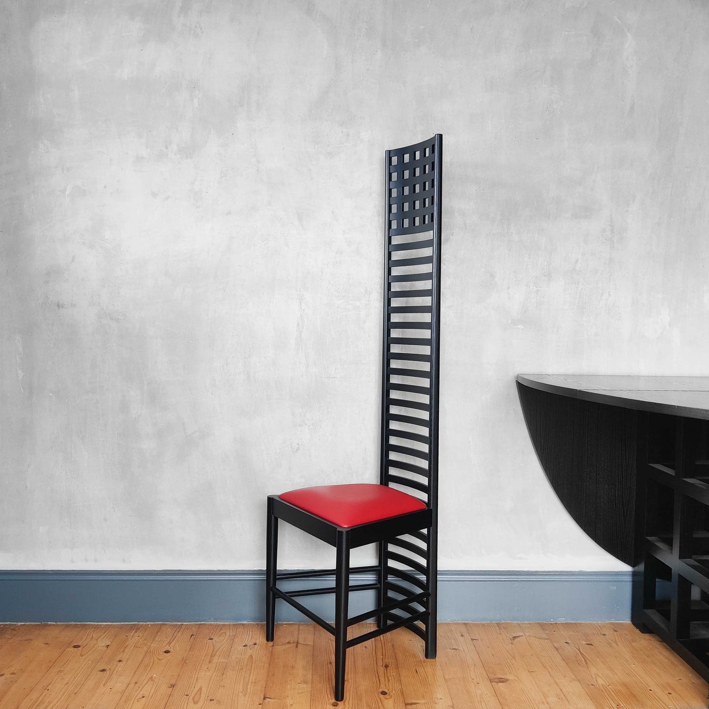 An ash high back Hill House chair after Charles Rennie Mackintosh