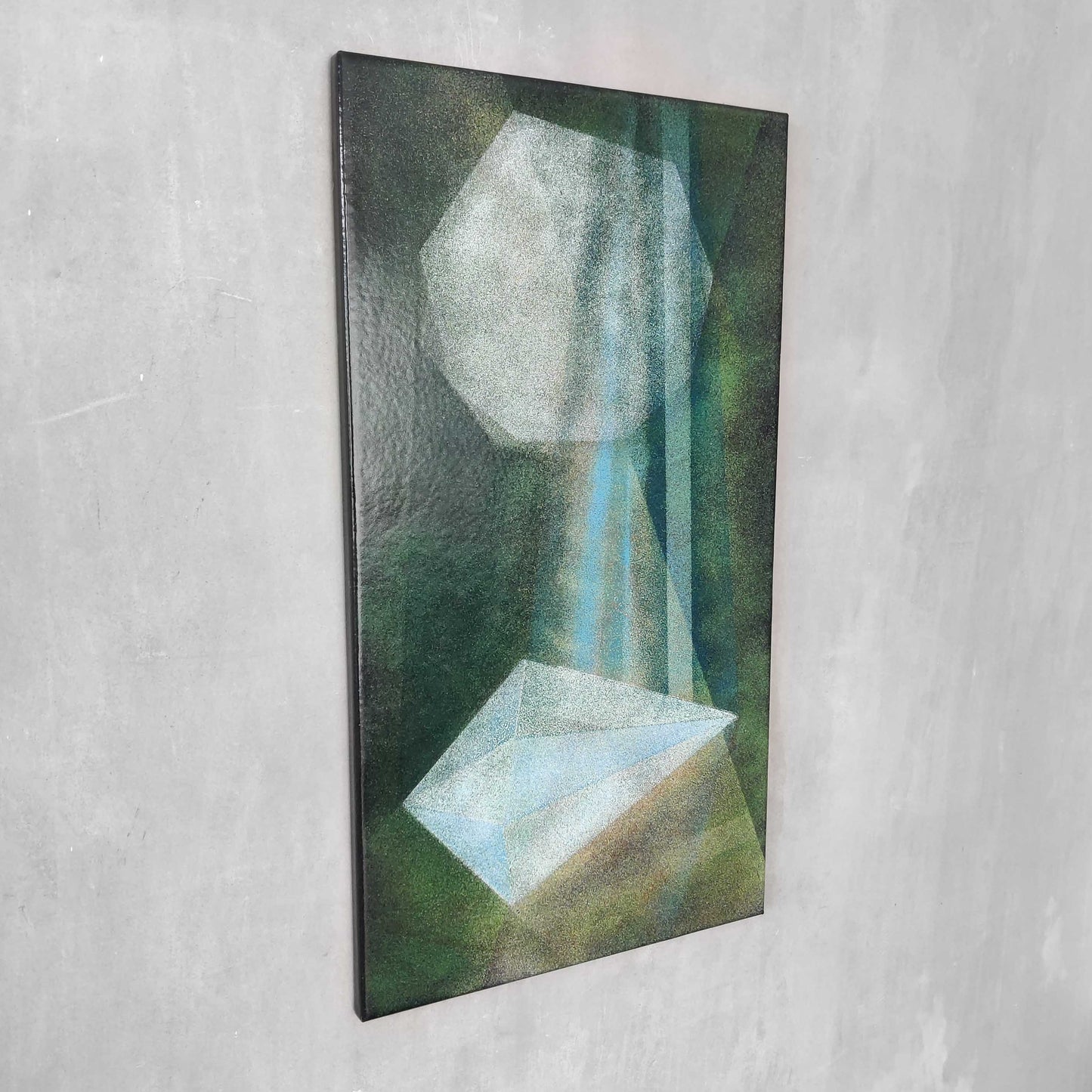 A 1970s abstract studio wall panel in vitreous enamel on steel by Vera Ronnen