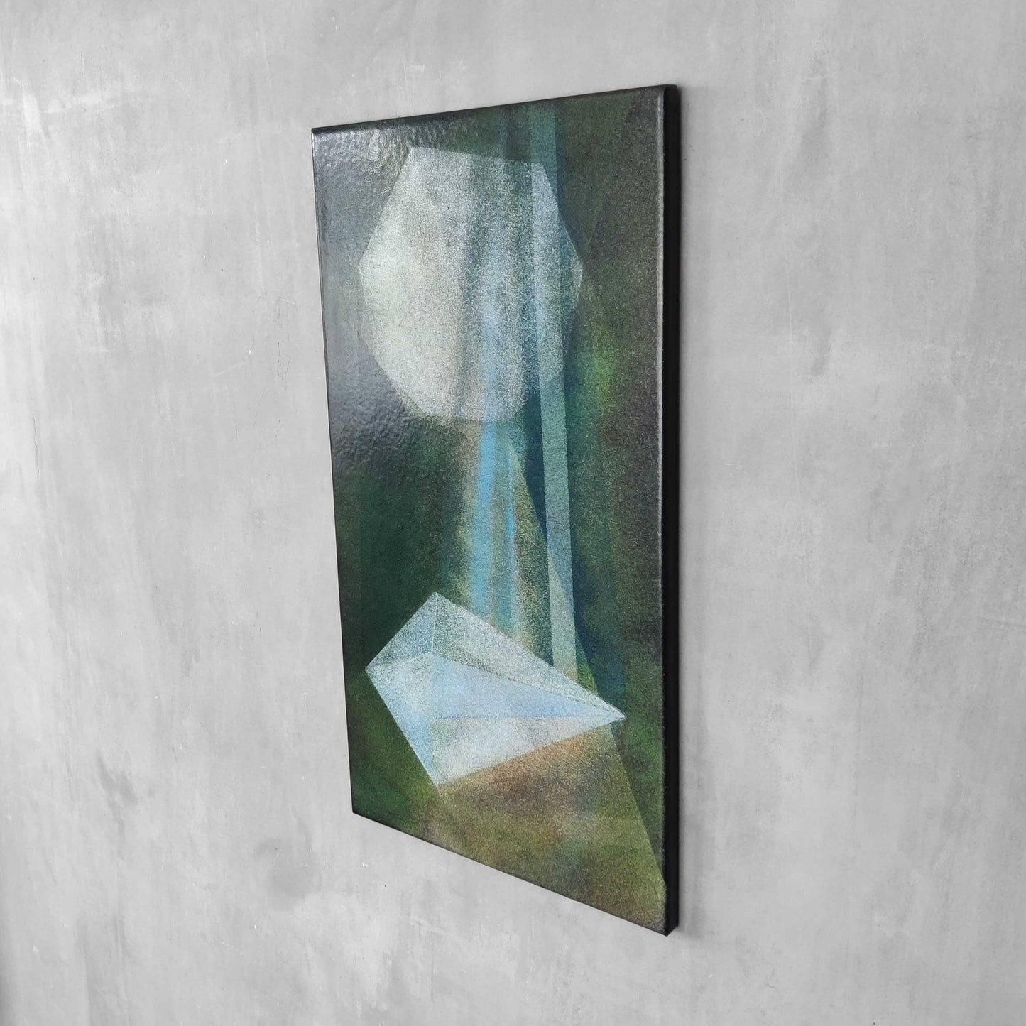 A 1970s abstract studio wall panel in vitreous enamel on steel by Vera Ronnen