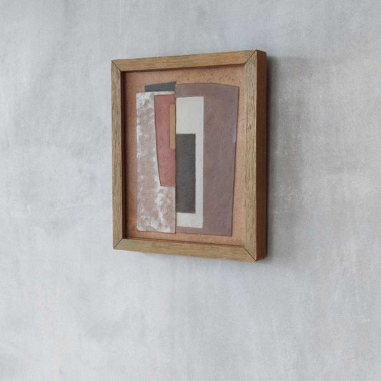 'Relief 1971 (Winter)' a carved hardboard and oil relief in artist frame by Scottish artist Eric Ritchie