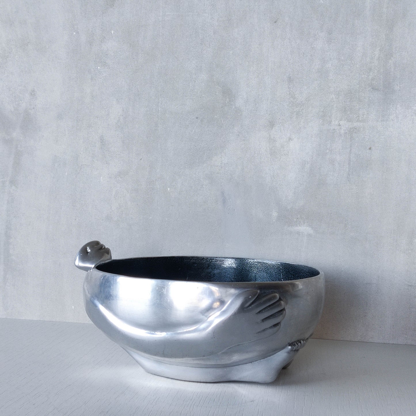 Carrol Boyes vintage cast aluminium sculptural figural bowl