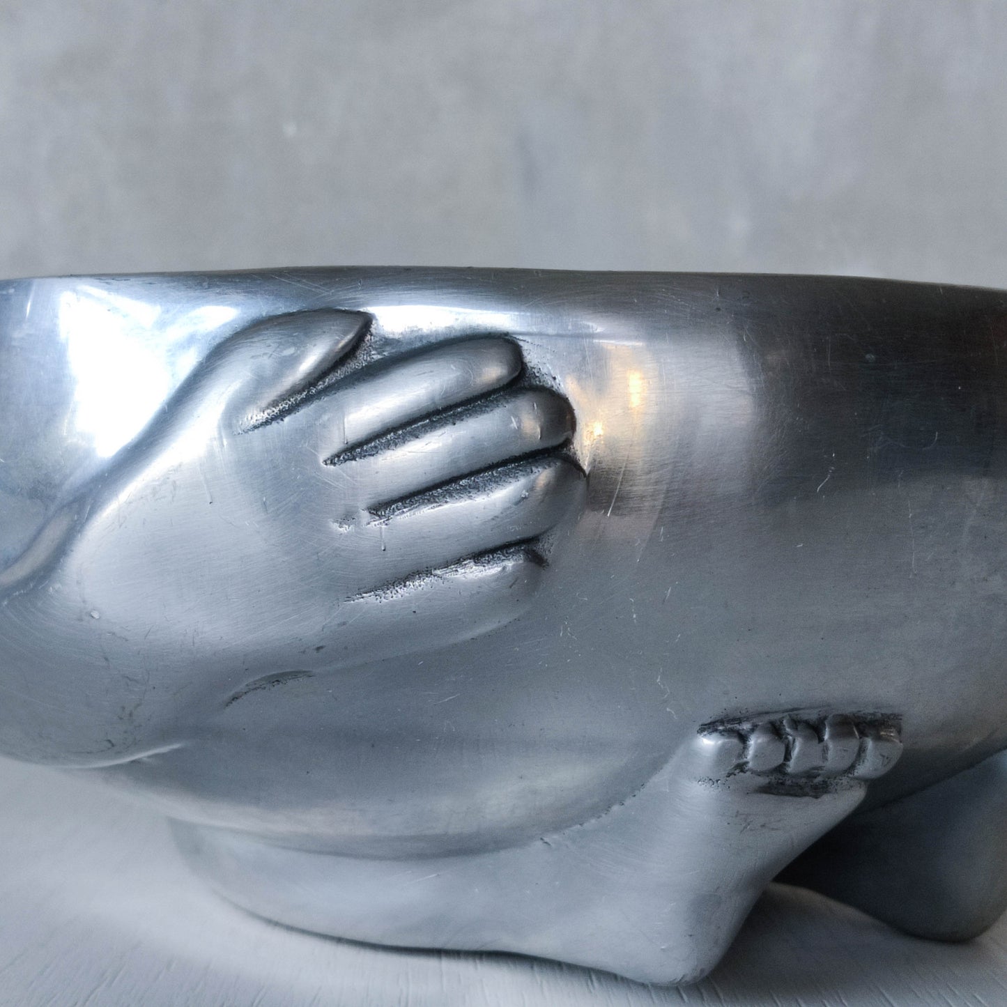 Carrol Boyes vintage cast aluminium sculptural figural bowl