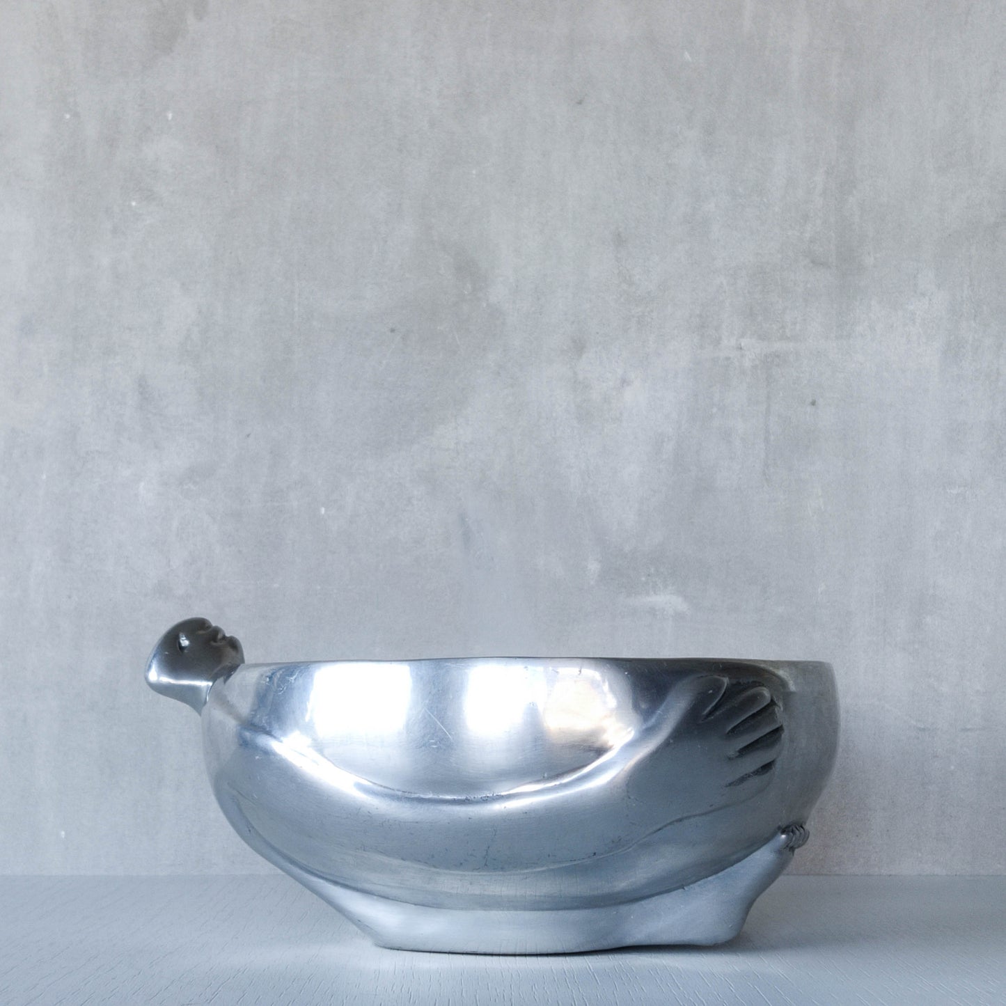 Carrol Boyes vintage cast aluminium sculptural figural bowl